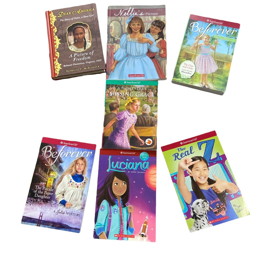 Variety Bundle of 7 American Girl and Character Chapter Books
